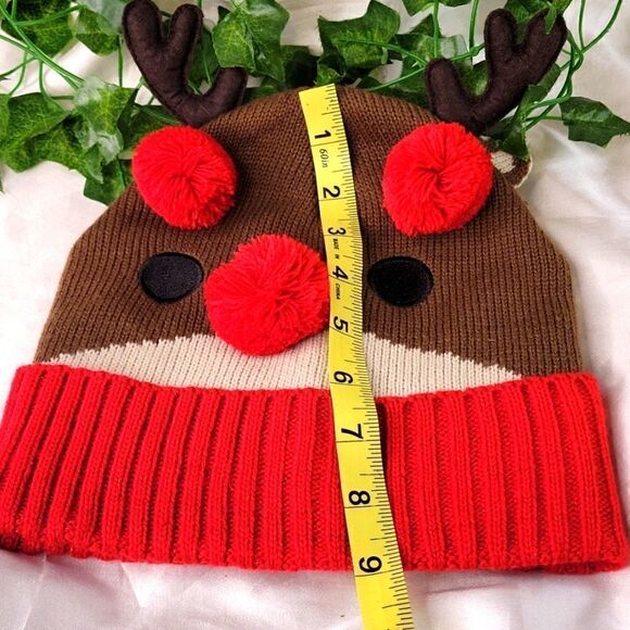 Reindeer Beanie. Unknown Brand. OSFA. Like New. - Picture 8 of 8